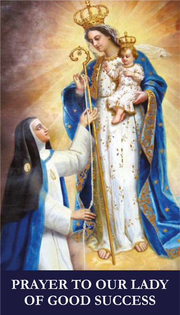 Our Lady of Good Success Prayer Card***BUYONEGETONEFREE***
